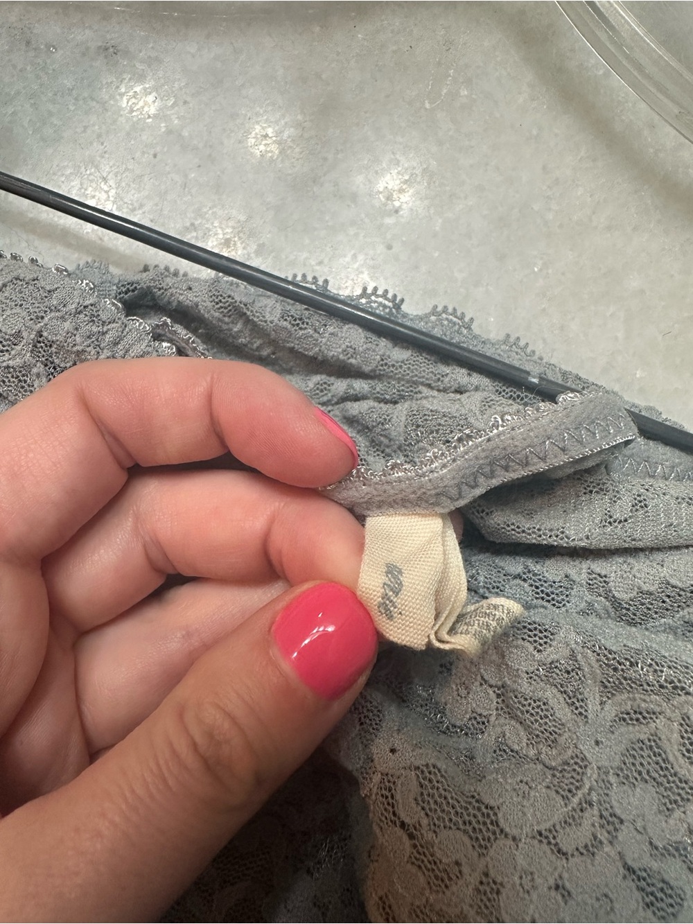 aerie Gray Lace Strapless Bandeau - Picture 4 of 4